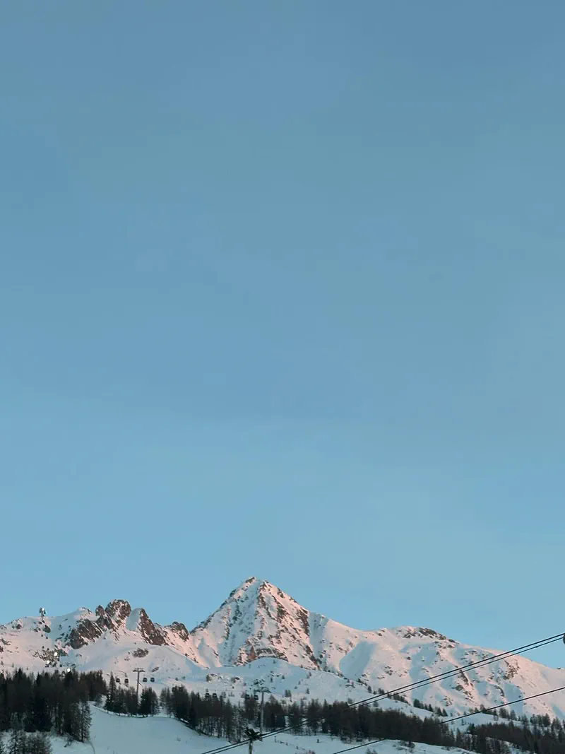 First light on the peaks